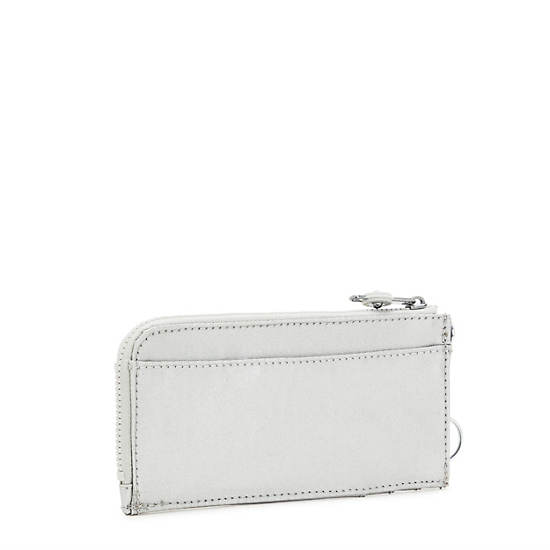 Kipling Dafni Metallic Wallet Portefeuille Zilver | BE 2174IL